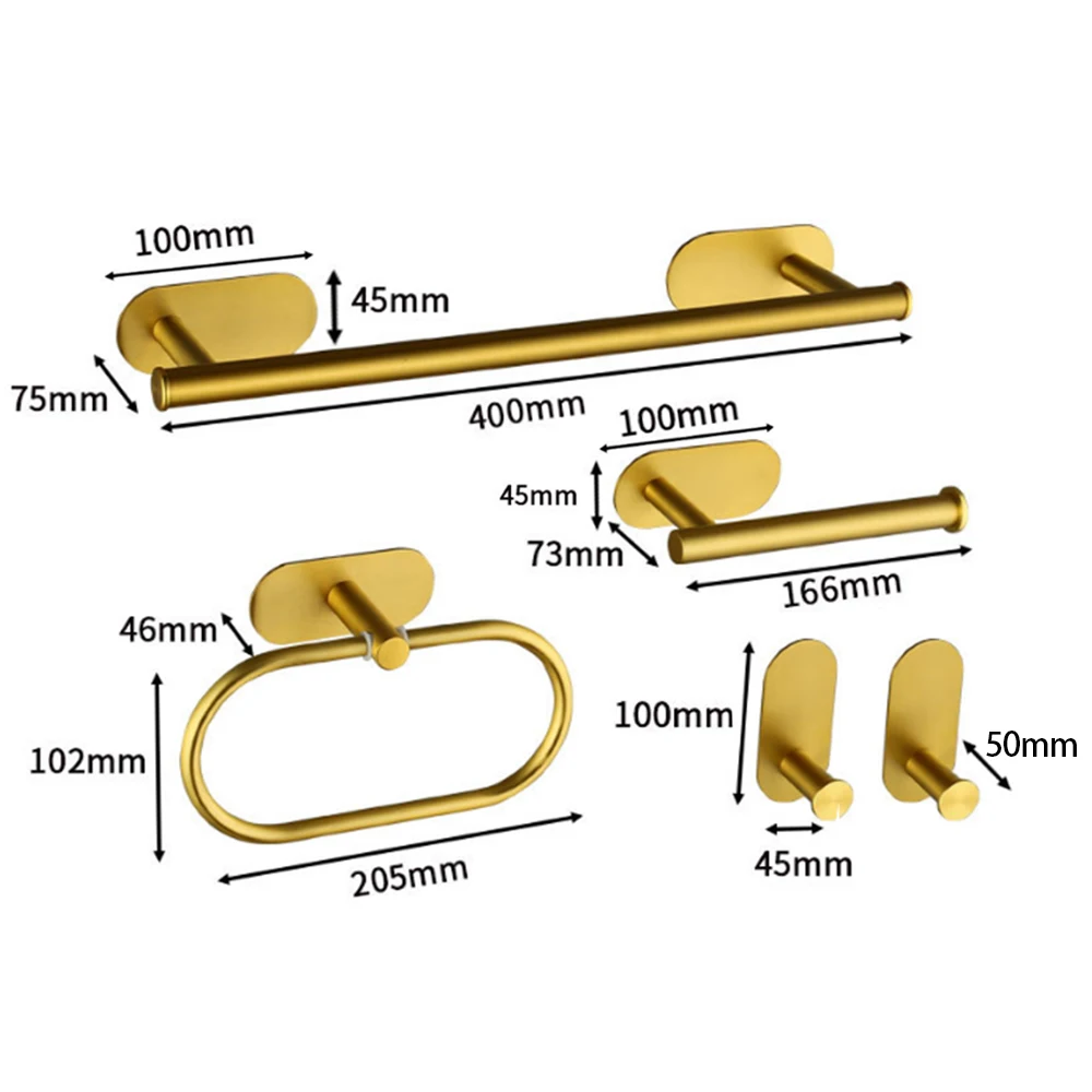 Adhesive Towel Ring Self Adhesive Hand Towel Ring Aluminum Rustproof Bathroom Holder Wall Mount