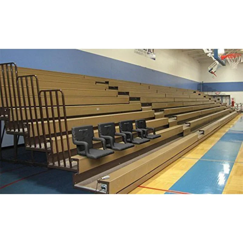 Home-Complete Chair Set of 2 Stadium Seat 2--Bleacher Cushion Set with Padded Back Support, Armrests, 6 Reclining Positions,