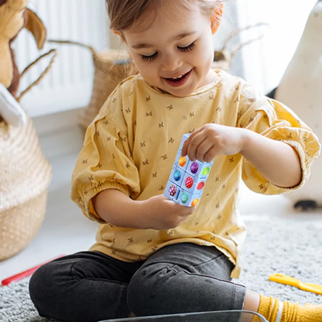 Cute Cartoon Infinity Magic Cube Square Puzzle Toys Relieve Stress Hand Game Four Corner Maze Toys Children Adult Decompression 2