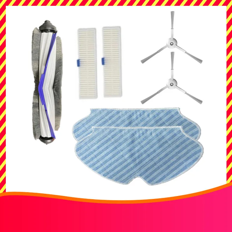Sobressalentes para Aspirador Robô Mop Cloth Escova Principal para Rowenta Tefal Explorer X-plorer Série 60 Rr7455 Rr7447wh Peças