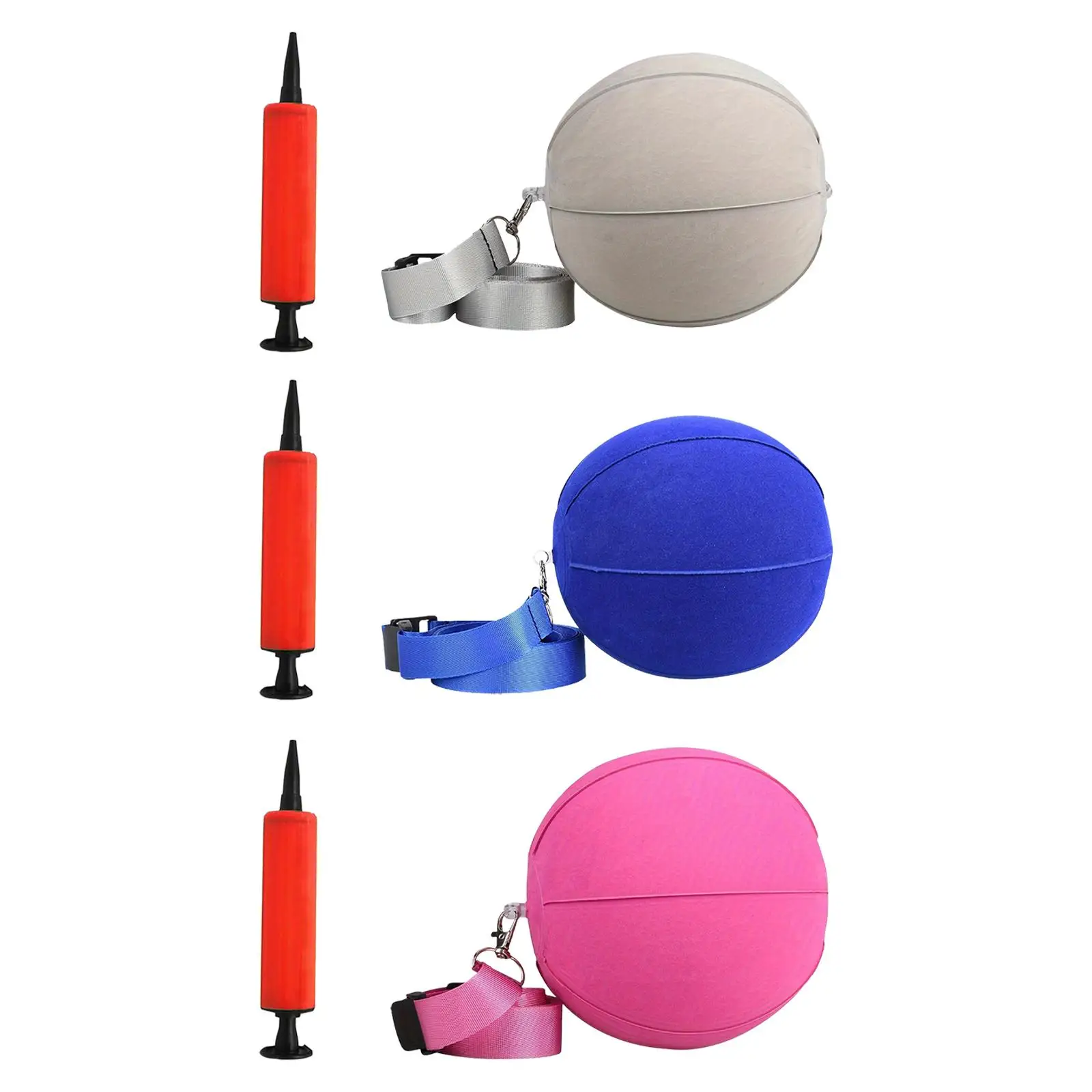 Golf Swing Trainer Ball Aid Golf Smart Ball with Pump Practice Golf Inflatable Ball for Adult Player Beginner Men Women Golfer