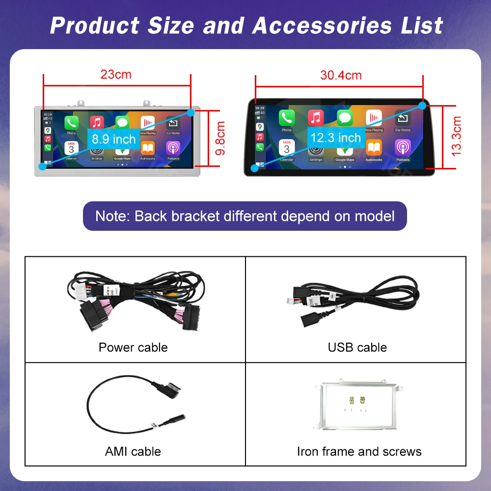 Pantalla táctil Linux Multimedia para coche de 8,8 "12,3" para Audi A4 2009-2015 CarPlay inalámbrico Android Auto Airplay Multimedia para coche 6