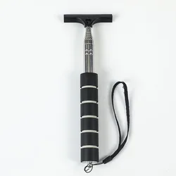 Telescopic Rearview Mirror & Window Cleaning Brush - Auto Glass Mist Cleaner & Scraper (Black)
