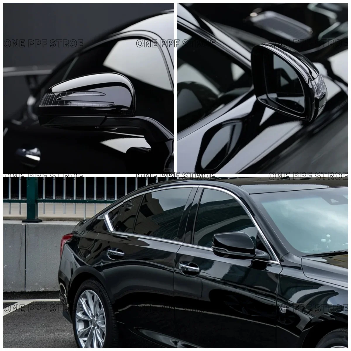 3ft X 5ft Gloss Black Car Vinyl Wrap Roll, Durable Easy