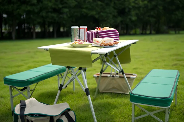 Picnic Coleman Pack Away Table And Bench Supreme Coleman Folding