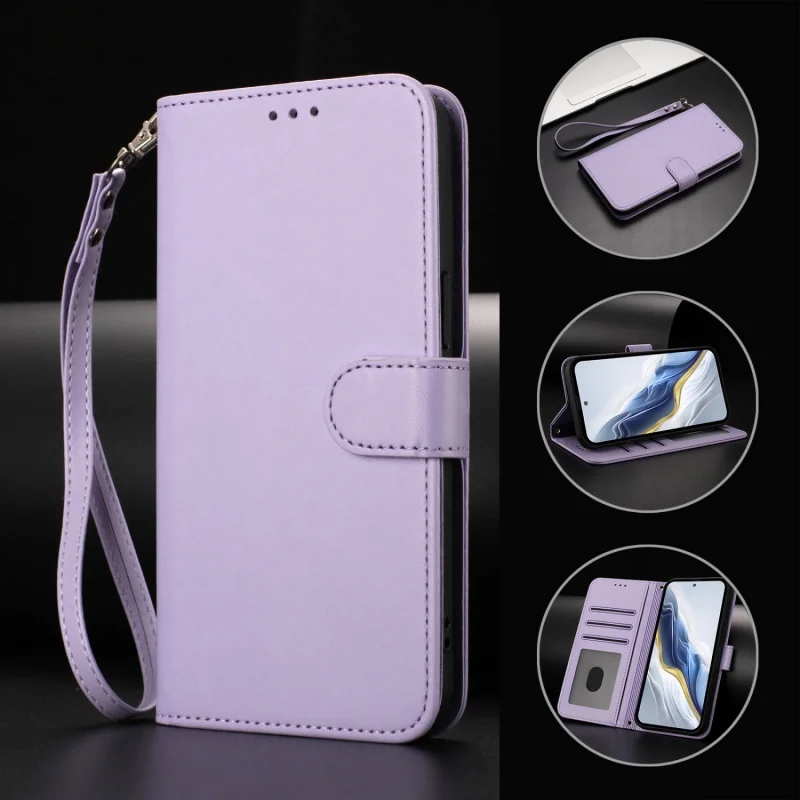 Luxury PU Leather Flip Phone Case with Holder and Wallet Cover