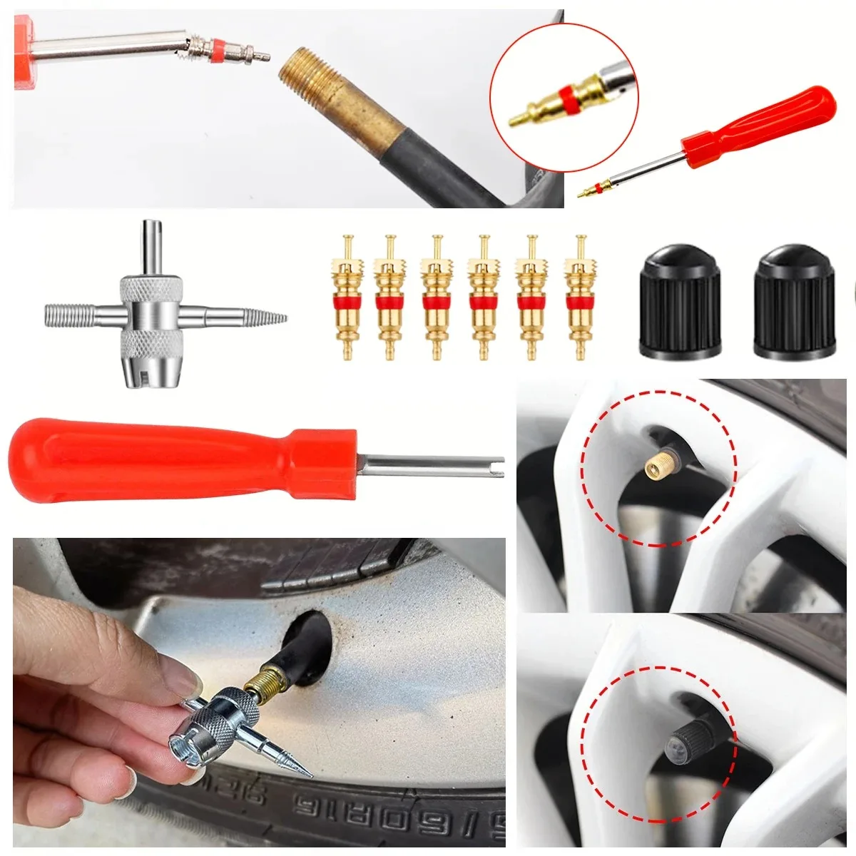 Universal Tire Valve Core Remover Installer Tool Image 6