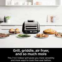 IG651 Foodi Smart XL Pro 7-in-1 Indoor Grill/Griddle Combo, use Opened or Closed, Air Fry, Dehydrate & More, Pro Power 2