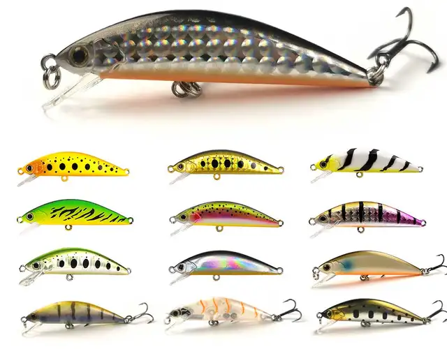 TheTime Sweet55 Sinking Minnow Fishing Lure 55mm/4.5g Jerkbait Artificial  Plastic Wobblers Hard Lure Baits Pesca For Trout Bass
