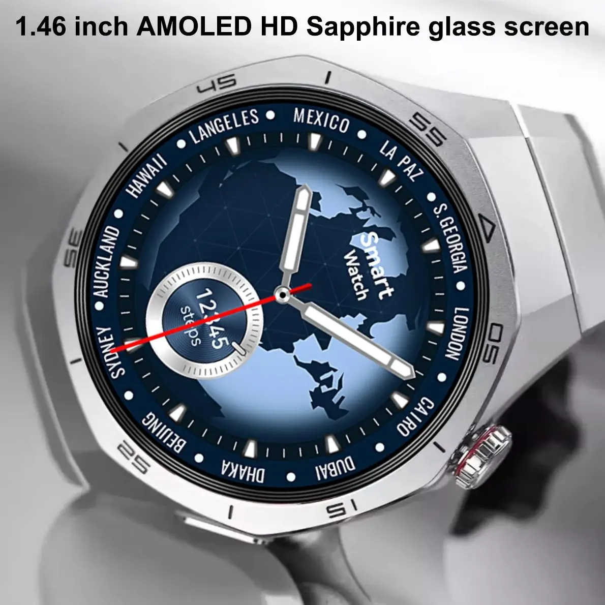 GUHUAVMI DT 5 Pro Smart Watch Men AMOLED Screen 4GB Memory Music Player GPS Sports Fitness Tracker IP68 Waterproof Smartwatches