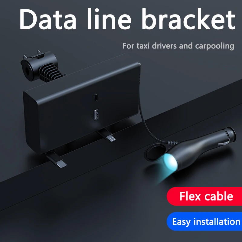 65W 5in1 Multi-port Car Backseat Charging Mobile Expansion Dock for Notebook IPad iPhone Samsung Phone