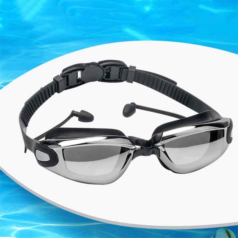 Swimming Goggles Men Women Swim Glasses with Earplug Professional Silicone Pool Diving Eyewear Waterproof Anti-fog UV Protection swimming goggles
