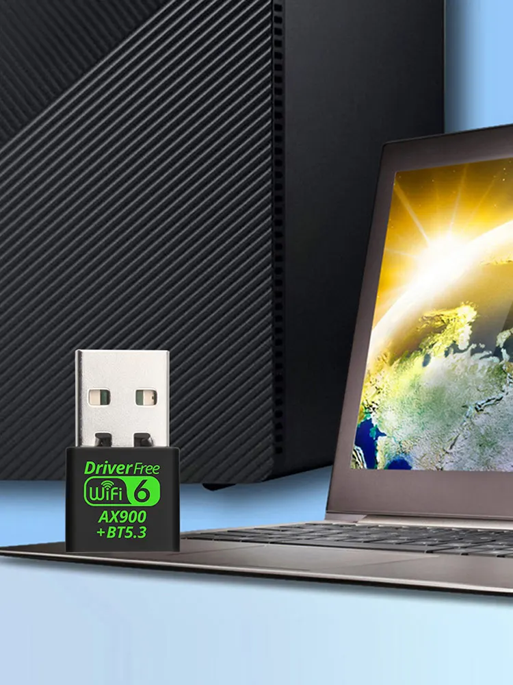 USB WiFi 6 블루투스 호환 5.3 어댑터 미니 USB WiFi 동글 900Mbps 무선 네트워크 외부 수신기 듀얼 밴드 2.4/5.8GHz
