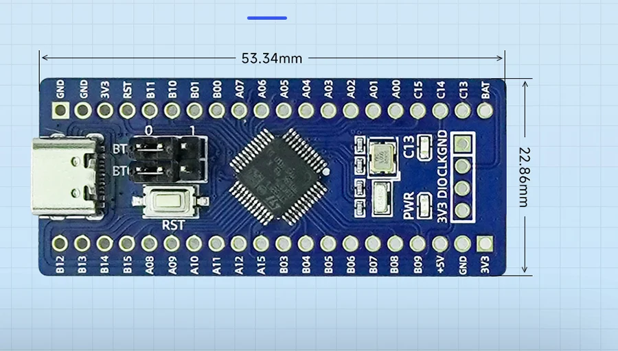 Blue Pill STM32 Development Board Onboard STM32F103 32F103C8T6 STM32F103C8T6 Microcontroller Core Board