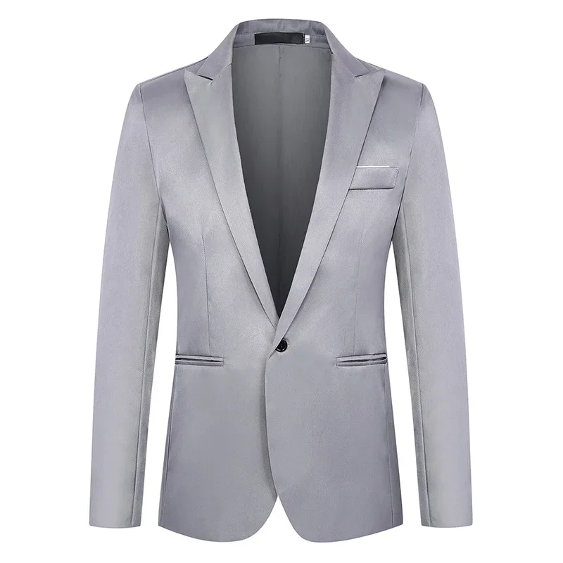 Autumn Men's Light Luxury Suit Outwear Casual Business Trendy Suit Jacket Solid Color Classic Button Up Costume Homme men suit jacket