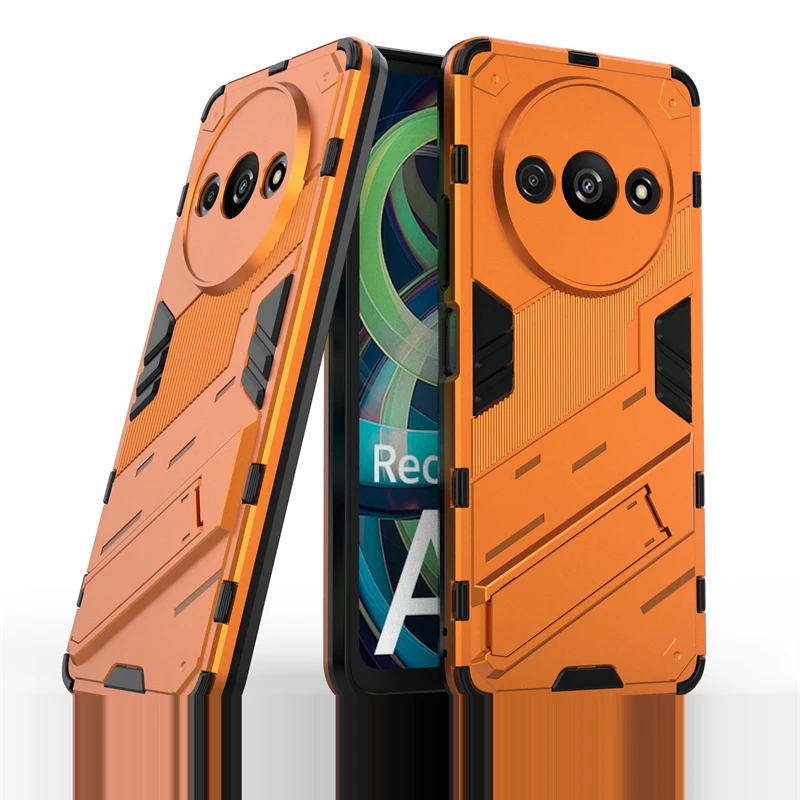 Xiaomi Redmi A3 Shockproof Armor Phone Case with Kickstand and Holder