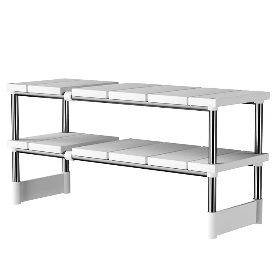 Stackable Storage Rack Wardrobe Layered Partition Rack Telescopic Sink Holder Closet Sorting Shelves Wardrobe Clothing Organizer