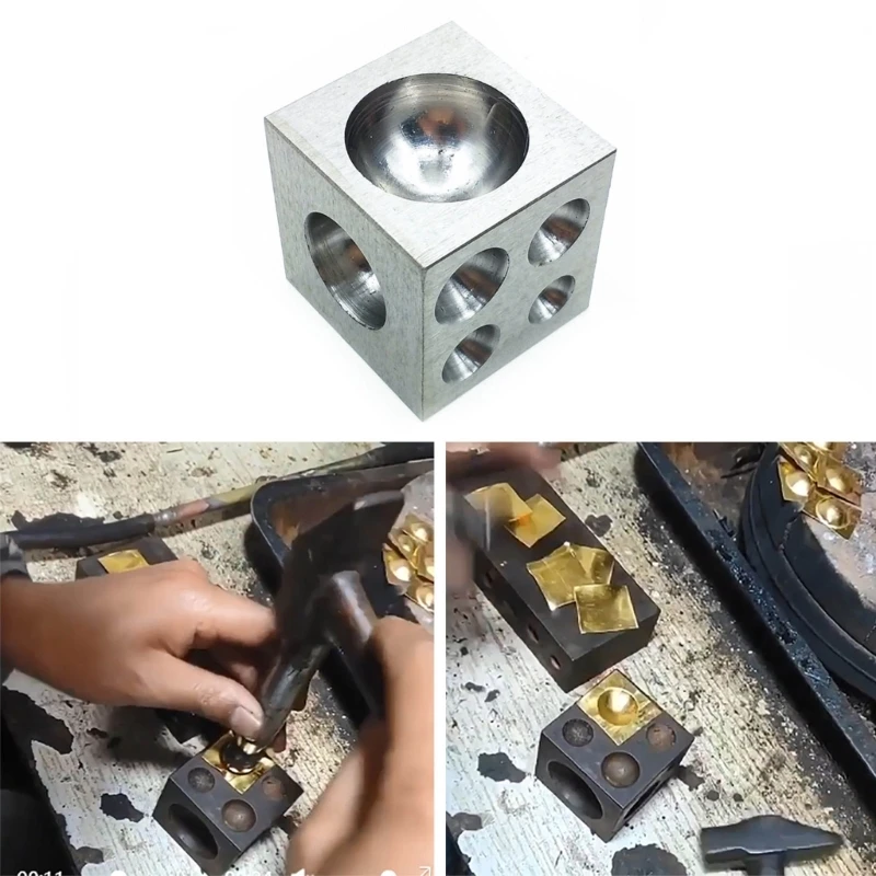 F19D Professional Dapping Doming Block ݼ   Square Bezel Mandrel