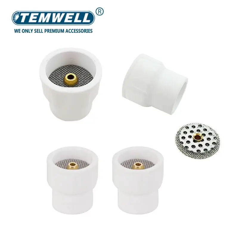 11pcs TIG Welding 10# 12# 14# 16# 24# White Ceramic Nozzle Alumina Cup Kit Torch