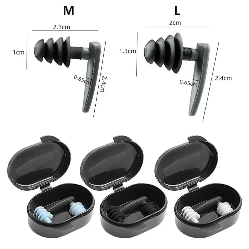 New Swimming Ear Plugs Silicone Ear Protection Earplugs 4-layer Waterproof Design Ear Plugs Comfy For Showering Swimming Bathing