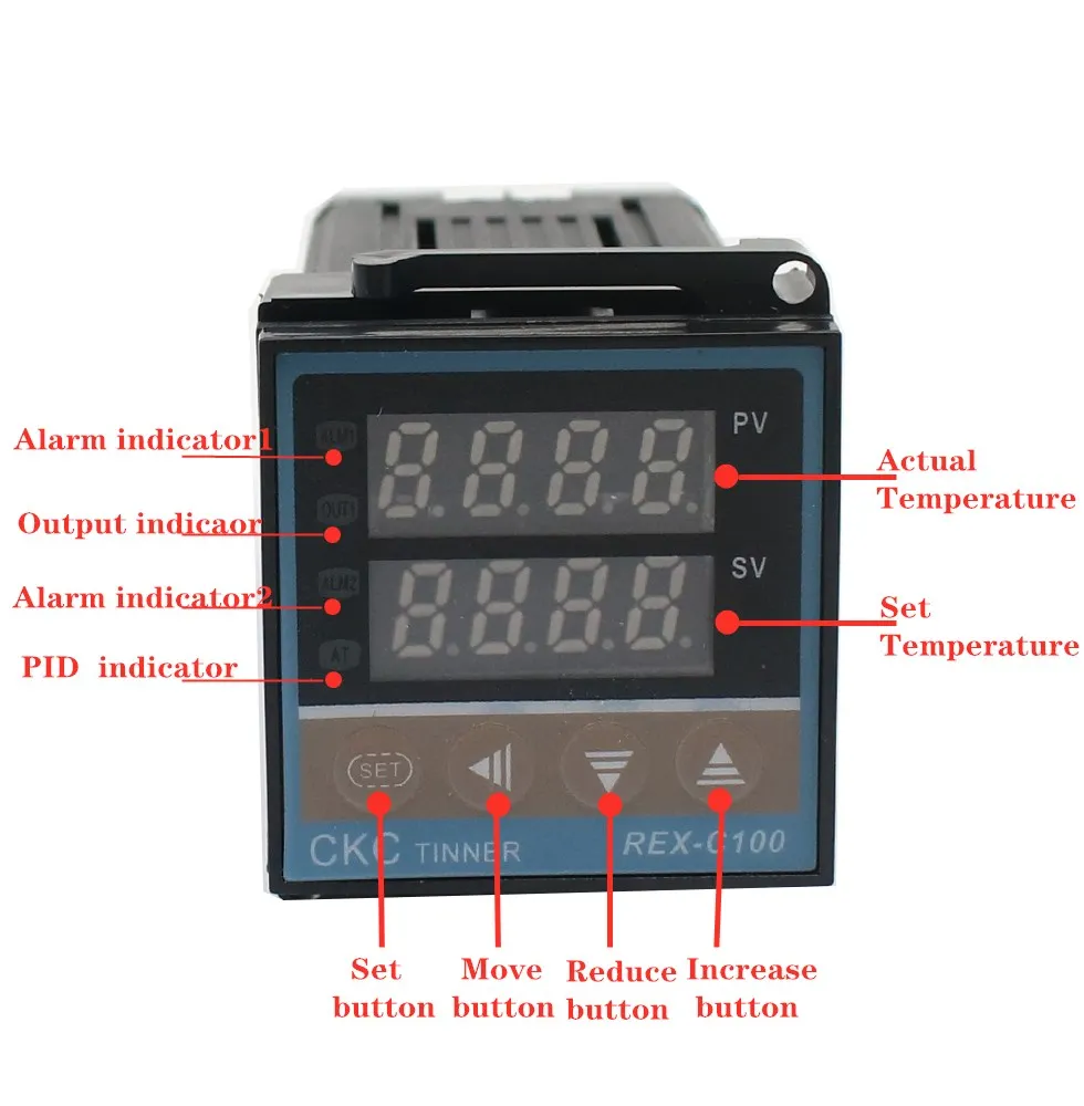 digital pid controlador de temperatura termostato ssr saída ssr relé sonda termopar alta qualidade