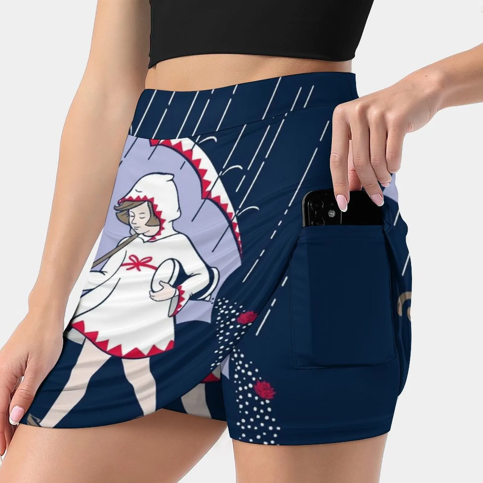 

Pure White Salt Mage Women's skirt With Hide Pocket Tennis Skirt Golf Skirts Badminton Skirts Running skirts Ffxiv Gaming Gamer