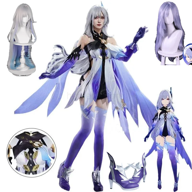 

Skirk Game Cosplay Genshinimpact Skirk Cosplay Costume Master Of Tartaglia Game Costume For Women Party Dress