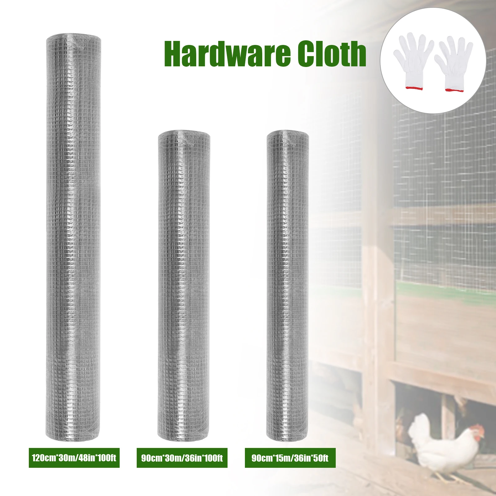 1/4 Inch Hardware Cloth Chicken Wire Fence Galvanized Welded Cage Wire Mesh Roll Poultry Metal Wire Fencing 4