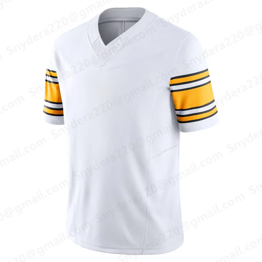 Custom 2024/25 Stitched Letters And Numbers Steelers White Training Jersey Rugby Uniform for Adult&Kid
