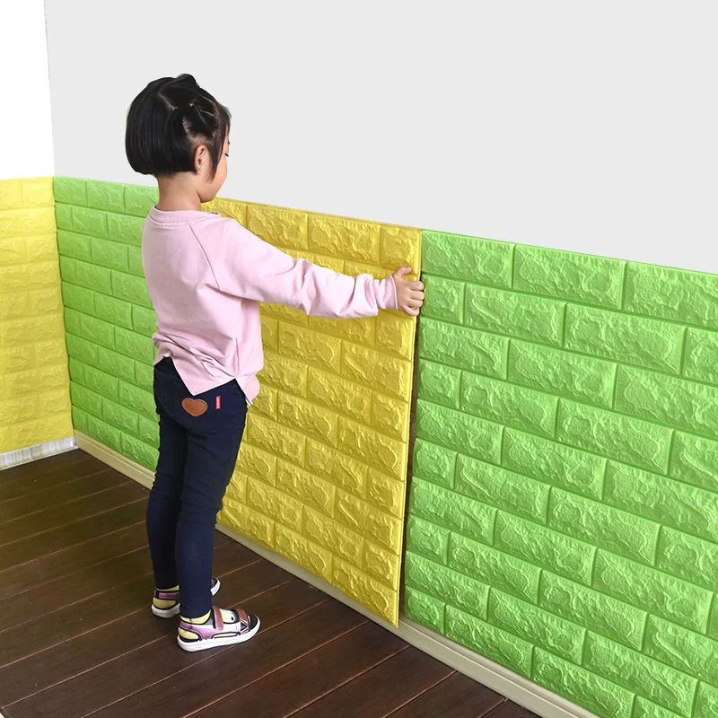 

10pcs 3D Wooden Wall Sticker Home Decor PE Foam Waterproof Wall Covering Self Adhesive Wallpaper For Living Room Bedroom Panel