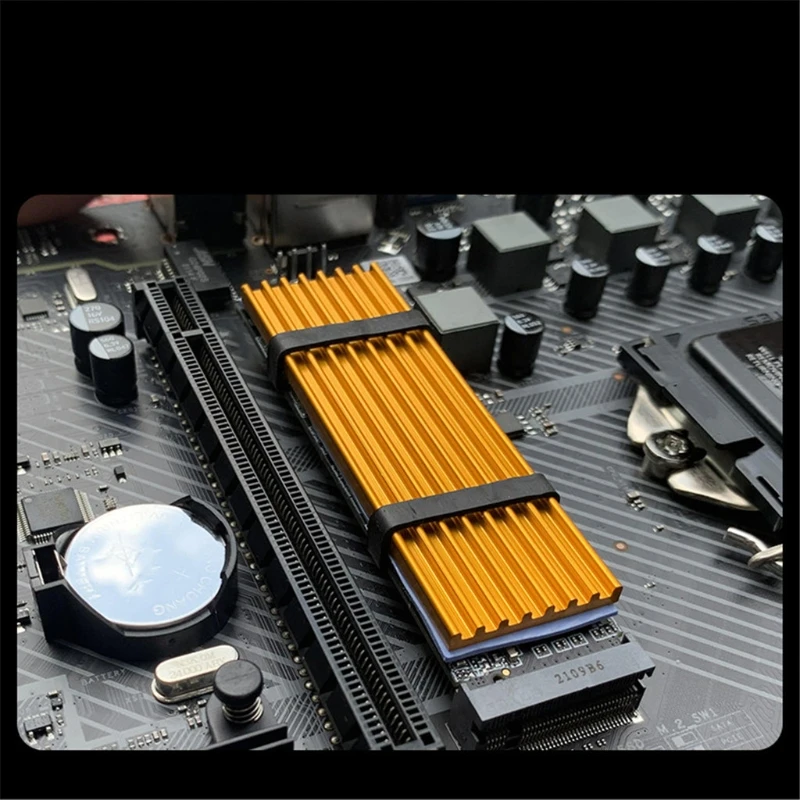 B0KA Aluminum M.2 2280 SSD Heatsink Cooler Solid State Hard Drive Radiator M2 NVME Thermal Cooling Pad 70x22x6mm