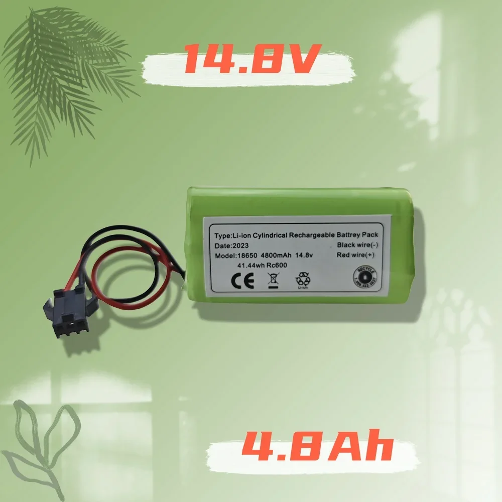 

14.8V 4800mAh 18650 SM Plug Lithium Battery Pack Replacement Parts For Electric Sweeper Robot Vacuum Cleaner Accessories