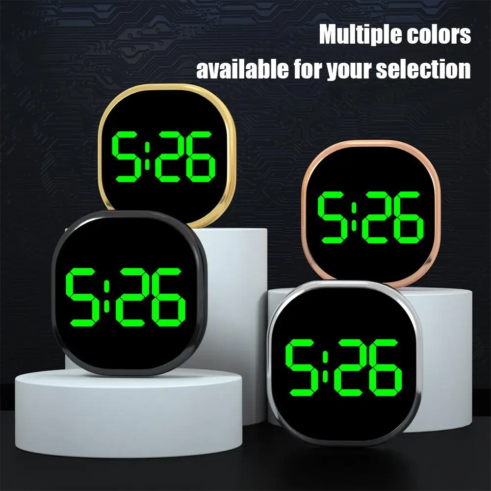 Fashionable Car LED Clock Touch-Control Dashboard Watch with LED Display Light for Fridge RV Classroom Travel Vehicle 5