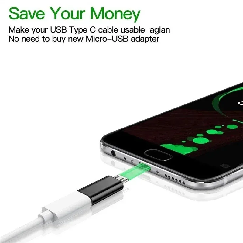 USB to Type C Adapter USB Type C To Micro USB Android Adapter Connector Phone Tablet Micro Male To Type C Female Converters Xiaomi Huawei