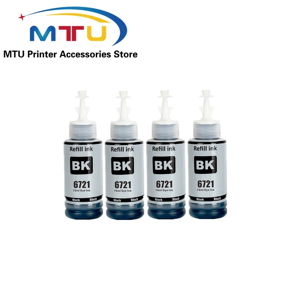 Refill Dye Ink 70ML/Bottle T6721 T6722 T6723 T6724 For Epson L101 L111 L130 L201 L211 L200 L655 L605 L1455 L380 L385 L383 L485