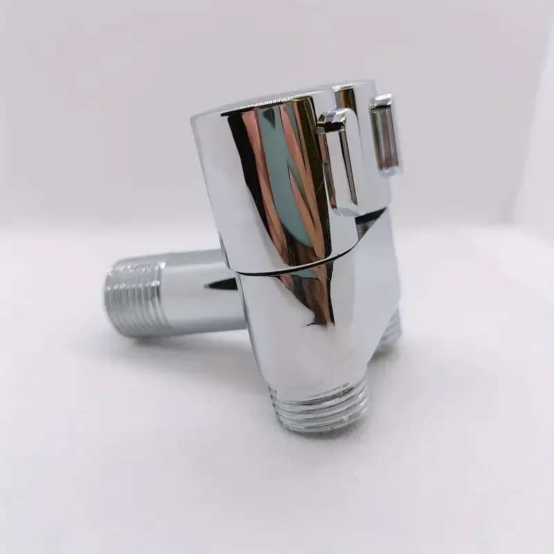 Heavy duty 304 stainless steel toilet shower valve head angled plug, standard compatible bathroom/shower faucet splitter,