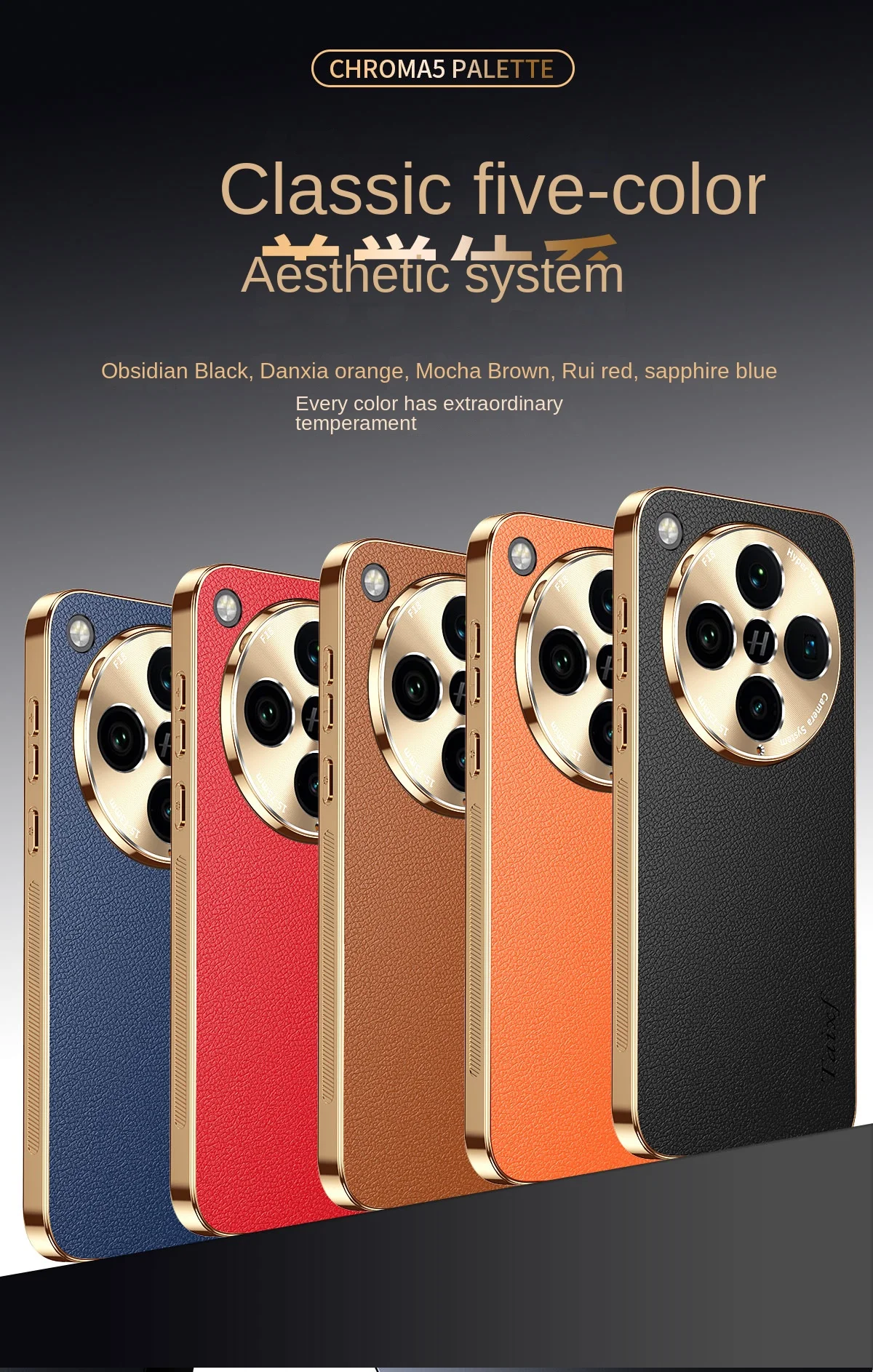 Luxury PU Leather Plating Lens Protective Back Cover Phone Case