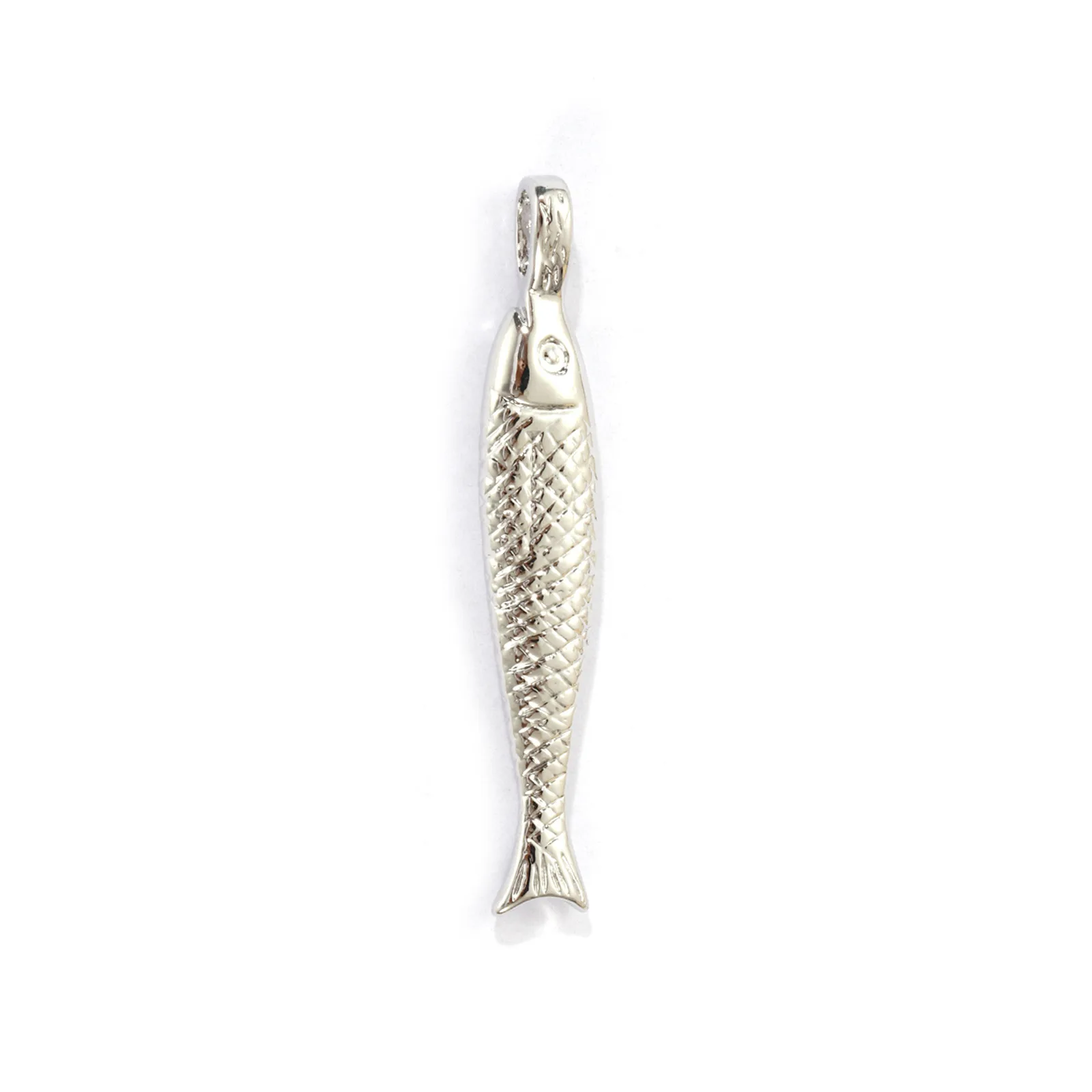 2 Stück Messing Ozean Schmuck Charms 3D Fisch Tier Anhänger für DIY Halskette Armband Schmuckherstellung Zubehör – Detail 9