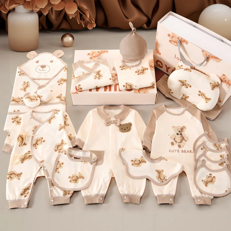 20/22/24/26 Pieces Newborn Clothes Baby Gift Pure Cotton Set 0-6