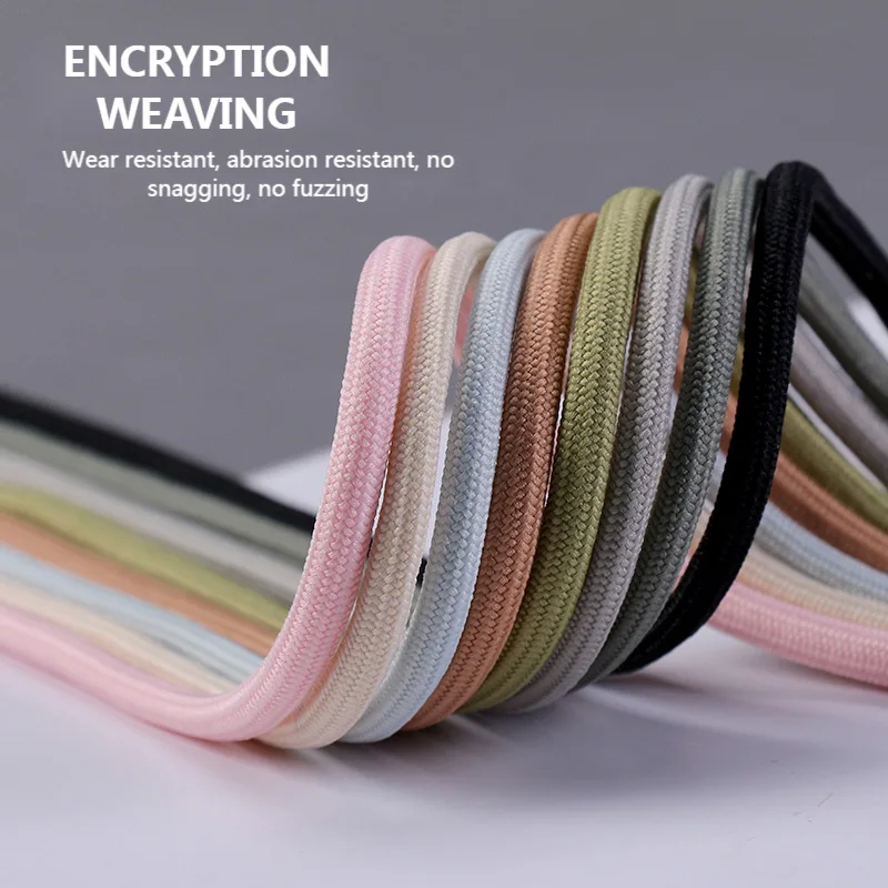 1 Pair Round Shoelaces Coconut 350 Classic Shoe Laces Tightly Woven Does Not Snag For Sneakers