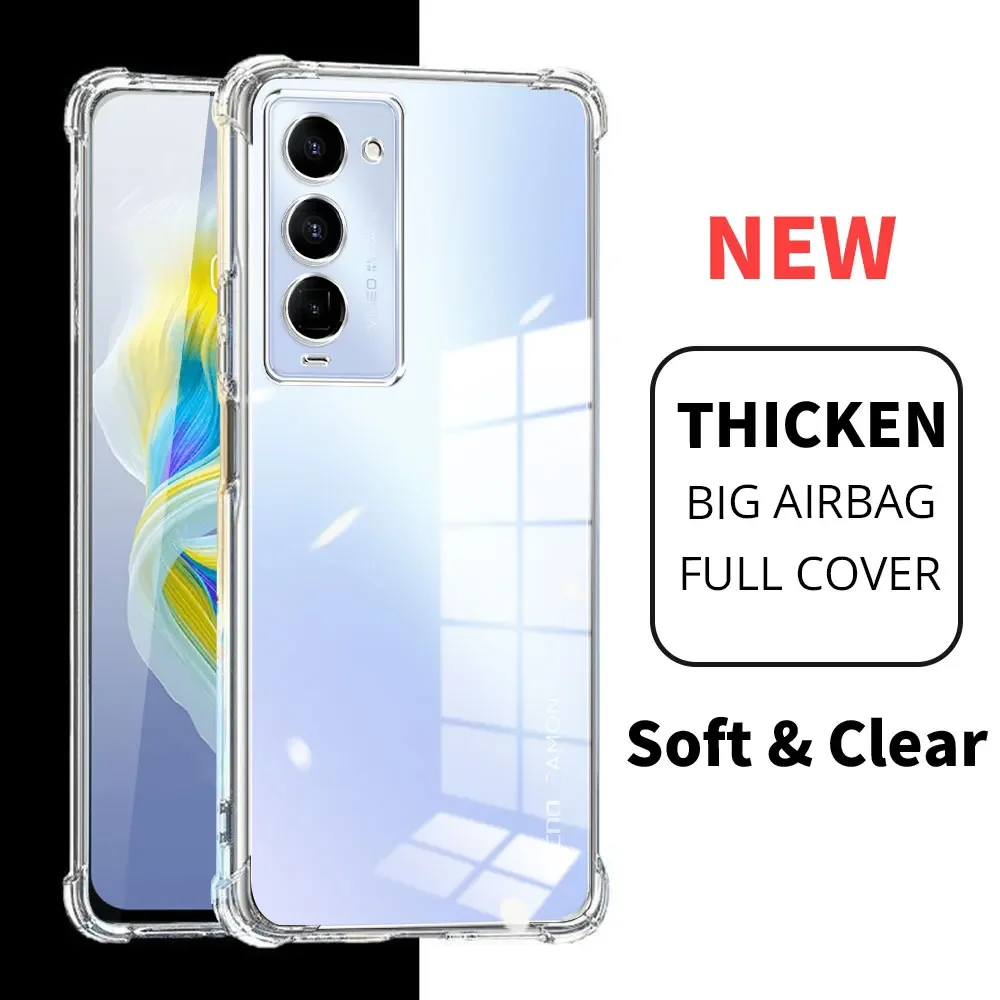 Shockproof Transparent Soft Silicone Phone Case | Enhanced Protection & Style