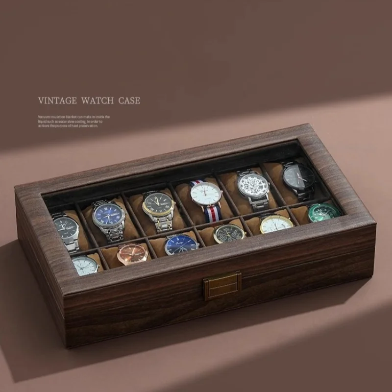 ZJchao Flip Watch Box 10 Slot, Scatola Porta Orologi In Pelle PU - Foto 10