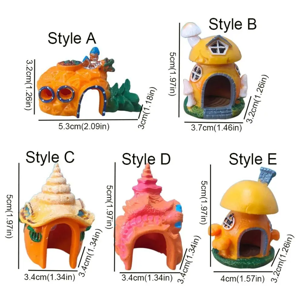 Aquarium Decoratations Fish Tanks Accessories for Fish Shrimp Hiding Shelter Simulation PVC Mini Mushroom Conch House Ornaments fish tank ornaments mini landscape ornaments fish tank decorations aquarium ornaments