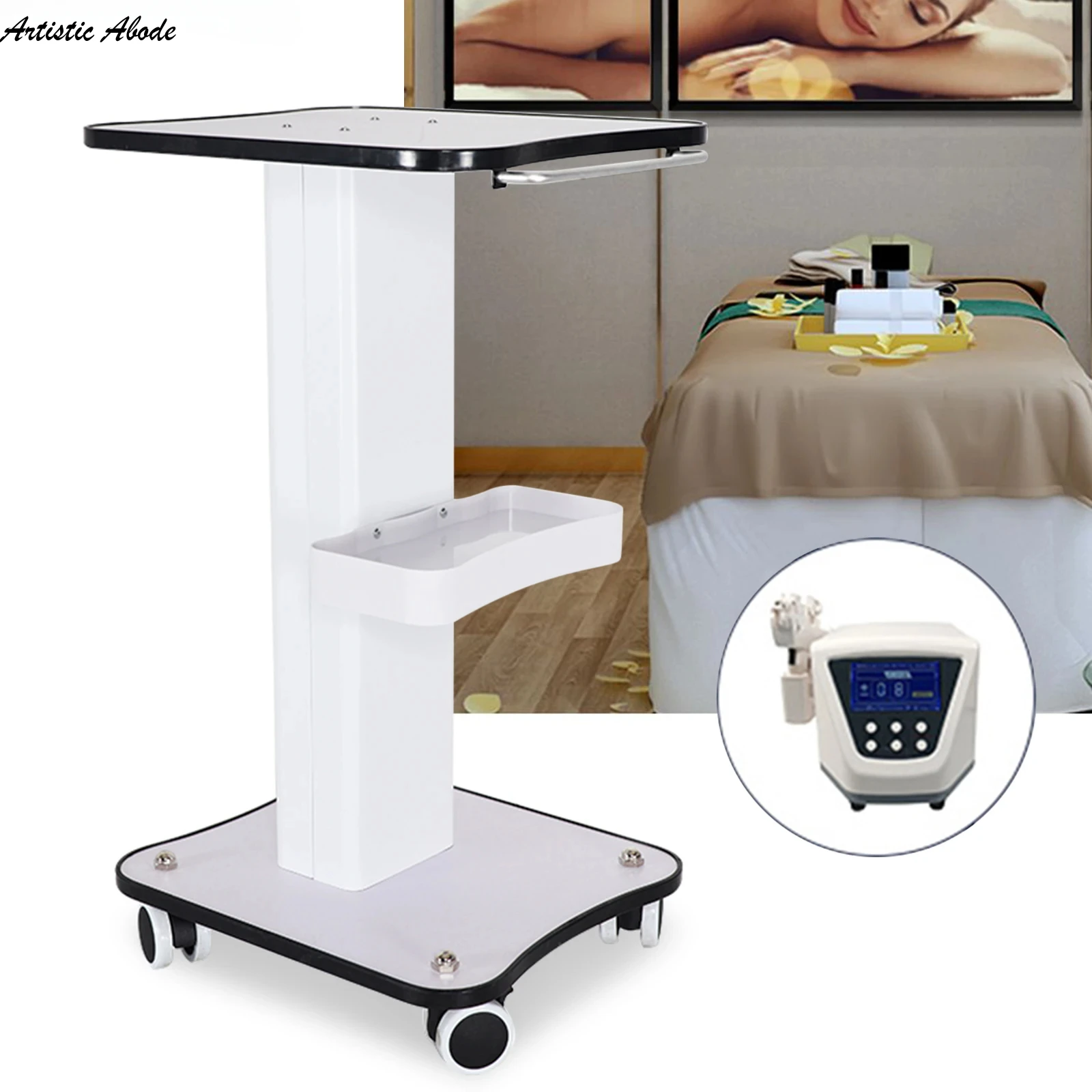 Maximale Comodo Carrello Da Salone Tisch Rollwagen Beauty Rad Halter Spa 40Kg