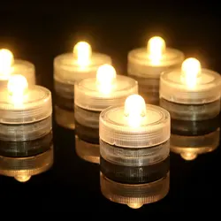 LED Flameless Waterproof Submersible Tea Light Candles for Decorative and Event Lighting (12 pcs)