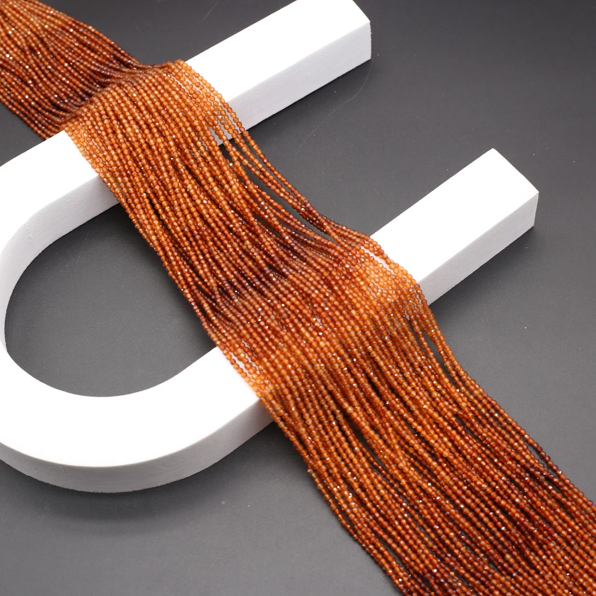 5 Strings Wholesale Natural Stone Garnet Gradual Beads Jewelry Making DIY Necklace Bracelet Earring Accessories Gift 2mm