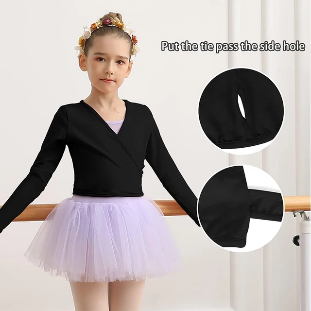 Cardigan Balletto Cotone Per Bambine - Maglioncino Manica Lunga Per Danza - Foto 10