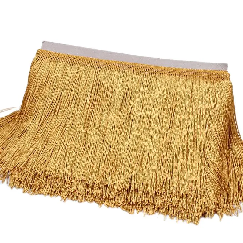 Gold Tassel Fringe Lace Trims Diy Sewing Stage Wedding Dress Ribbon Handmade Curtain table clothing Decoration 1/5Yard 15cm Wide