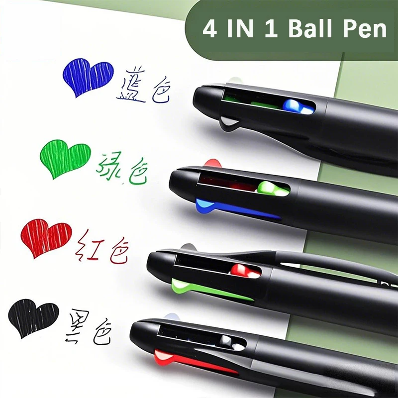 Multicolored Ballpoint Pen 0.7mm Retractable Colorfed Pen 4 in 1 ink for Drawing Writing Office Student Supplies ballpoint pen multifunction ballpoint pen multifunctional pen ball point pen