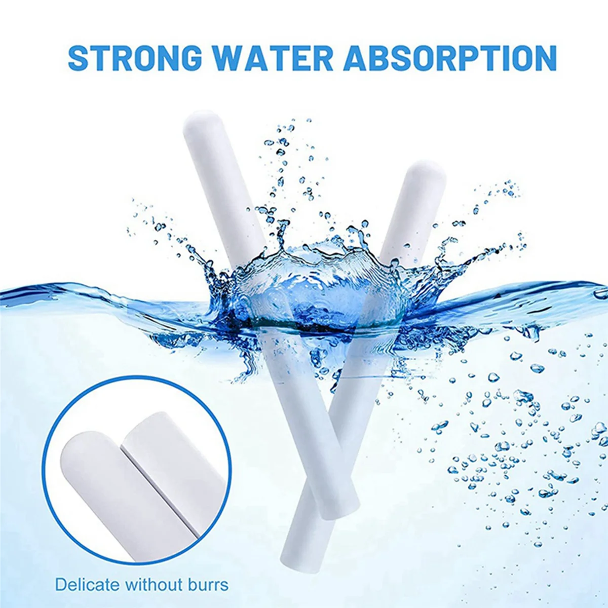 8Pc Drying Rod Stick Diatomite Moisture Absorbing Stick Clean Water Absorption Rod Diatomite Earth Desiccant for Laundry